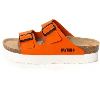 Bayton Pantolette 'Japet' mörkorange / svart