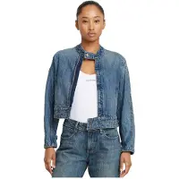 G-Star Short Moto Jacket - Medium blue - Women