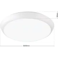 Orion Taklampa Maggy, Vitt / opal, Badrum, Syntetmaterial, Taklampa