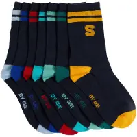 We fashion Sockor blå / guldgul / mörkgrön / röd