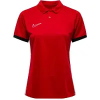 Nike Piké Dri-FIT Academy 25 - Röd/Svart/Vit Dam, storlek Medium