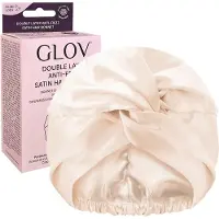 GLOV Hair Bonnet Double Layer Anti-Frizz Satin Hair Bonnet - Champagne Handduk 1 st