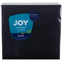Duni Servetter, soft, 40 x 40 cm, svart, 60 st/förp.