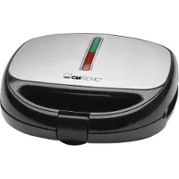 Clatronic ST/WA 3670 - Smörgåsgrill/våffeljärn/grill - 800 W - svart/inox