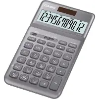 Casio JW-200SC - Skrivbordskalkylator - 12 siffror - solcellspanel, batteri - grå