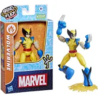 Marvel Avengers Bend and Flex Mission Wolverine Brandfigur, 6-tums böjbar leksak, för barn 4 år och uppåt