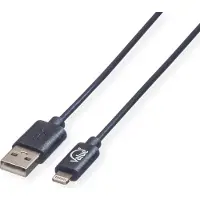 Value USB-kabel USB 2.0 USB-A kontakt, Apple Lightning kontakt 1.80 m Svart Skärmad 11.99.8322