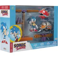 Sonic Leksaksset - Diorama Set - Flygande batterizon - 6 Delar - - One Size - Leksaker