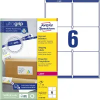 Avery Shippingetiket Zweckform QuickPEEL L7166-100 hvid 99,1x93,1 mm - (100 ark x 6 stk.)