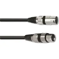 Omnitronic 3022058N XLR Anslutningskabel [1x XLR-kontakt 3-polig - 1x XLR-kontakt 3-polig] 20.00 m Svart