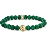 Thomas Sabo Rebel Wolf malachite armband A2145-140-6-L17