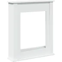 vidaXL Kaminmantel, Vit, 75X20X87,5 Cm, Träbaserat Material