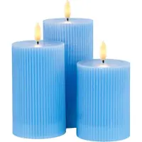 Sirius Home Sirius Smilla laddbara blockljus Ø 7,5 cm - blå - 3 st