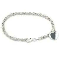 None Silver hjärtarmband R191-18.5