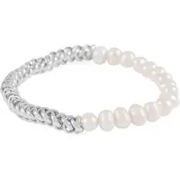 Sno of sweden Soap flexibelt armband silverfärgat/vit 1339-3500010