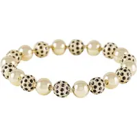 Sno of sweden Naomi flexibelt armband guldfärgat/musta 1334-3400064