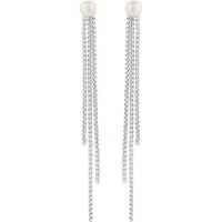 Sno of sweden Soap pearl tassel silverfärgade örhängen vit 1339-6800010