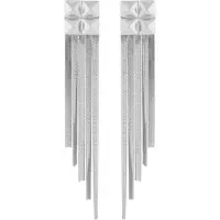 Sno of sweden Tina square tassel silverfärgade örhängen 1337-6500256