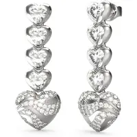 GUESS In my heart silverfärgade örhängen JUBE04493JWRHT/U