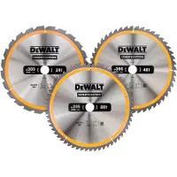 DeWalt Sågklinga för trä DT1964-QZ; 24T; 48T; 60T; 305 mm; 3 st.