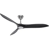 CasaFan ECO AIRSCREW 152 BN-MS Takfläkt 28 W (Ø x H) 1520 mm x 275 mm Krom med fjärrkontroll, Vinterdrift