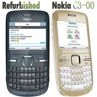 Nokia Renoverad Original C3-00 mobiltelefon No charger blå