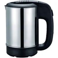 Houspace Mini vattenkokare 1000W 0,5 L Rostfritt stål Automatisk avstängning, för te och kaffe, Resor EU Plug white