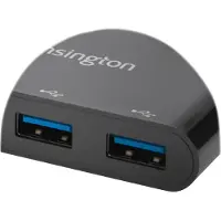 Kensington K39124EU USB-hubb 4 Port USB-A, USB-C USB 3.0 5 GBit/s med USB-C-kontakt Svart CH1000 USB-C 4-Port Hub