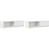 vidaXL TV-bänkar 2 st vit 100x31x25,5 cm konstruerat trä
