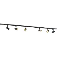 QAZQA Modernt skensystem med 5 spotlights svart 1-fas - Iconic Jeana