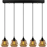 Opviq Glas pendellampa Gold 033 , dimbar, Creme / bärnsten, Vardagsrum / matsal, Glas, Pendellampa