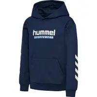 Hummel Hoodie - hmlJr Logo Hoodie - Dress Blue - - 11-12 år (146-152) - Hoodie