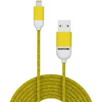 Pantone USB-A till Lightning-kabel 1,5 m gul (PT-LCS001-5)