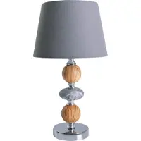 Näve Bordslampa Araga, Aluminium / grå / zink, Vardagsrum / matsal, Textil / tyger / siden, Bordslampa