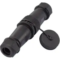 TRU COMPONENTS 1094580 Rundkontakt adapter Kontakt hane rak, Hona rak Totalt antal poler: 3 1 st