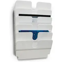 Durable FLEXIPLUS - Bokhållare - väggmonterbar - 6 utrymmen - för A4 - vit