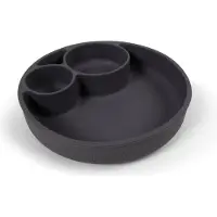 Filibabba Tallrik - Silikon - Uppdelat i rum - Stone Grey - - One Size - Tallrik
