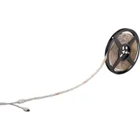 Näve LED-RGB list med fjärrkontroll, längd 5 meter Silas, dimbar, Vitt / opal, Vardagsrum / matsal, Syntetmaterial