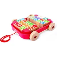 Hape Dra Vagnen Med Stapelbara Block