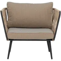Bloomingville Pavone Lounge Chair, brun, metall