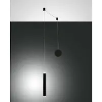 FABAS LUCE Pendellampa Prado, dimbar, Svart, Vardagsrum / matsal, Metall, Modern