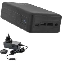 XTPower XT-27000 DC PA Powerbank 26800 mAh Power Delivery Li-Ion USB, USB-C, DC-uttag 3,5 mm Svart Statusindikering, Kan laddas och laddas ur samtidigt