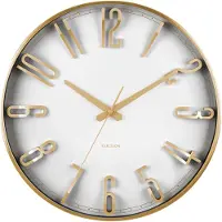 Karlsson väggklocka Elevated Glam metallic white KA6016WH