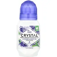 Crystal , Mineralrikedom försvettning roll-on, Lavendel & Vit te, 2,25 fl oz (66 ml)