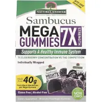 Natures Answer Nature's Answer, Sambucus Mega Gummies 7X Strength, 30 gelatin-free/vegan gummies