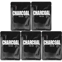 Lapcos , Charcoal Sheet Beauty Mask, Pore Care, 5 sheets, 25ml (0.84fl oz) gray