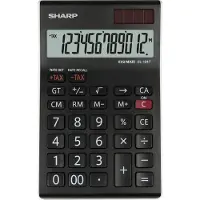 Sharp Miniräknare SH-EL124TWH svart/vit