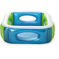 Bestway Fyrkantig Uppblåsbar Pool För Fönster 168x168x56 Cm