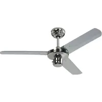 WESTINGHOUSE takfläkt Industrial, krom, tystgående, 122 cm Industrial, Förkromad / silver, Metall, Modern