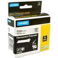 Dymo 622289 | IND Rhino | svart text - transparent tejp | 12mm (original)